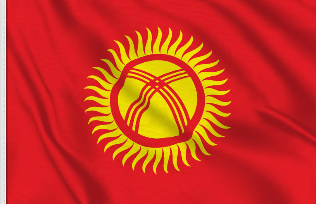 flag sticker of Kyrgyzstan