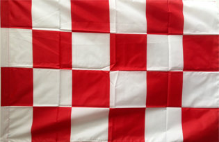 Bandera A cuadros blancos y rojos