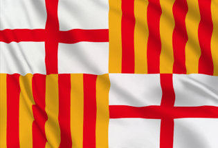 Pegatinas Nombre con 2 banderas España y Cataluña Rectangular 11 Cm  Catalunya – Chipanga Artículos personalizados