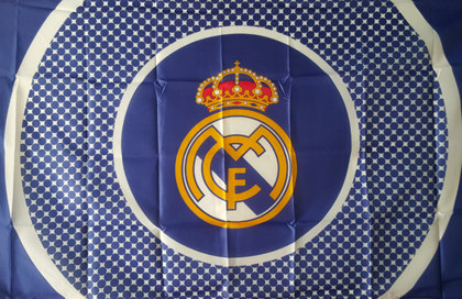 Bandera Real Madrid Equipo De Futbol Poliéster 150 X 90 Cm